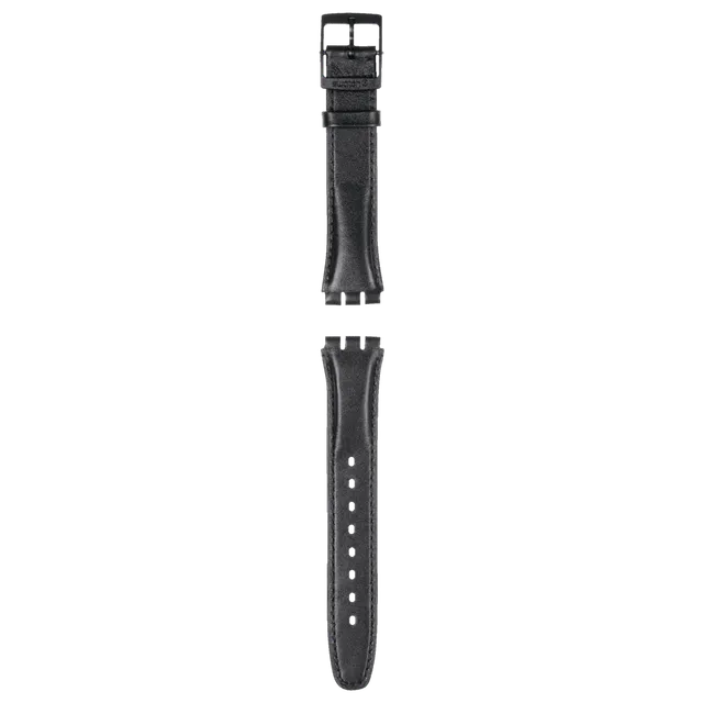 Swatch Gent Black Leather Strap